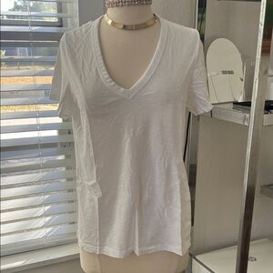 Rag & Bone White V-Neck Short Sleeve Tee
